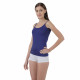 Vink Women's Cotton Camisole Blue with Scoop Neck